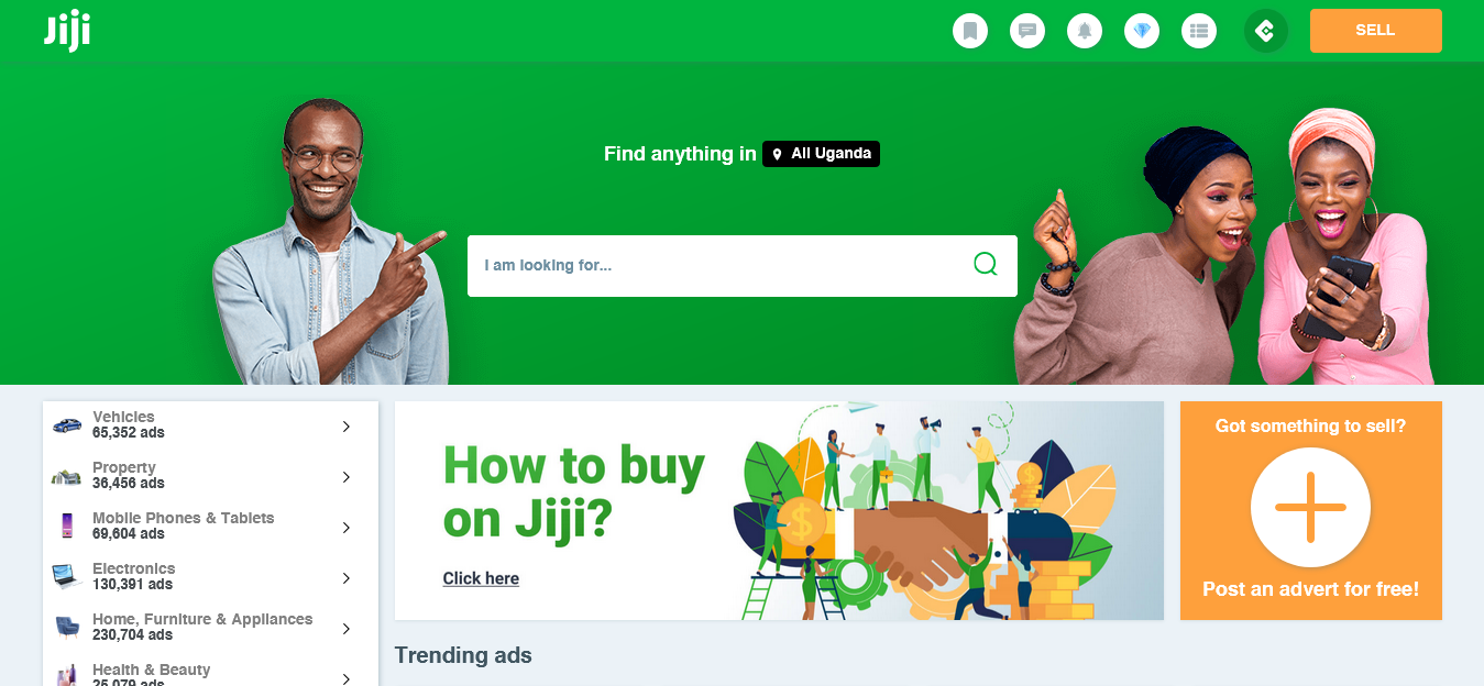 Jiji Uganda website