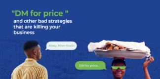 INBOX FOR PRICE: Were Ugandans Really Ready for Online Shopping? Person looking frustrated at phone screen showing "DM for price" message while shopping online in Uganda
